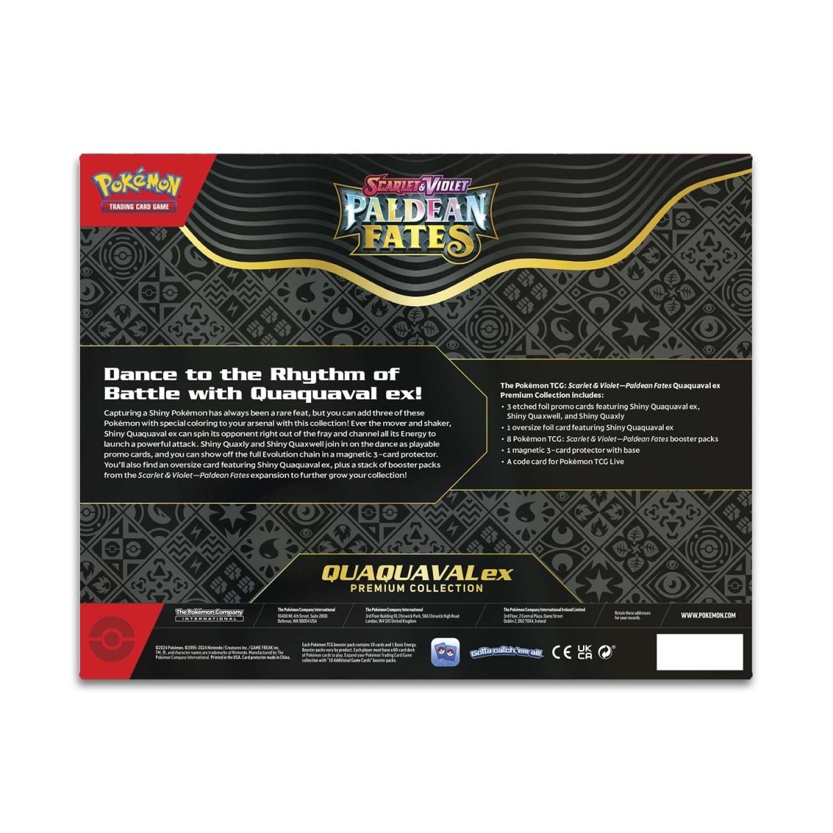 Pokémon TCG: Scarlet & Violet-Paldean Fates Quaquaval ex Premium Collection - Image 5